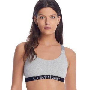 Calvin Klein Reconsidered Comfort Bralette in Heather Gray